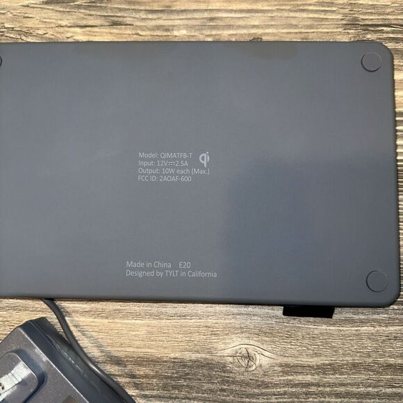 TYLT Qi Wireless Charging Mat Fastest Dual Wireless Charger - Gray. Used Mint. W - Picture 4 of 4